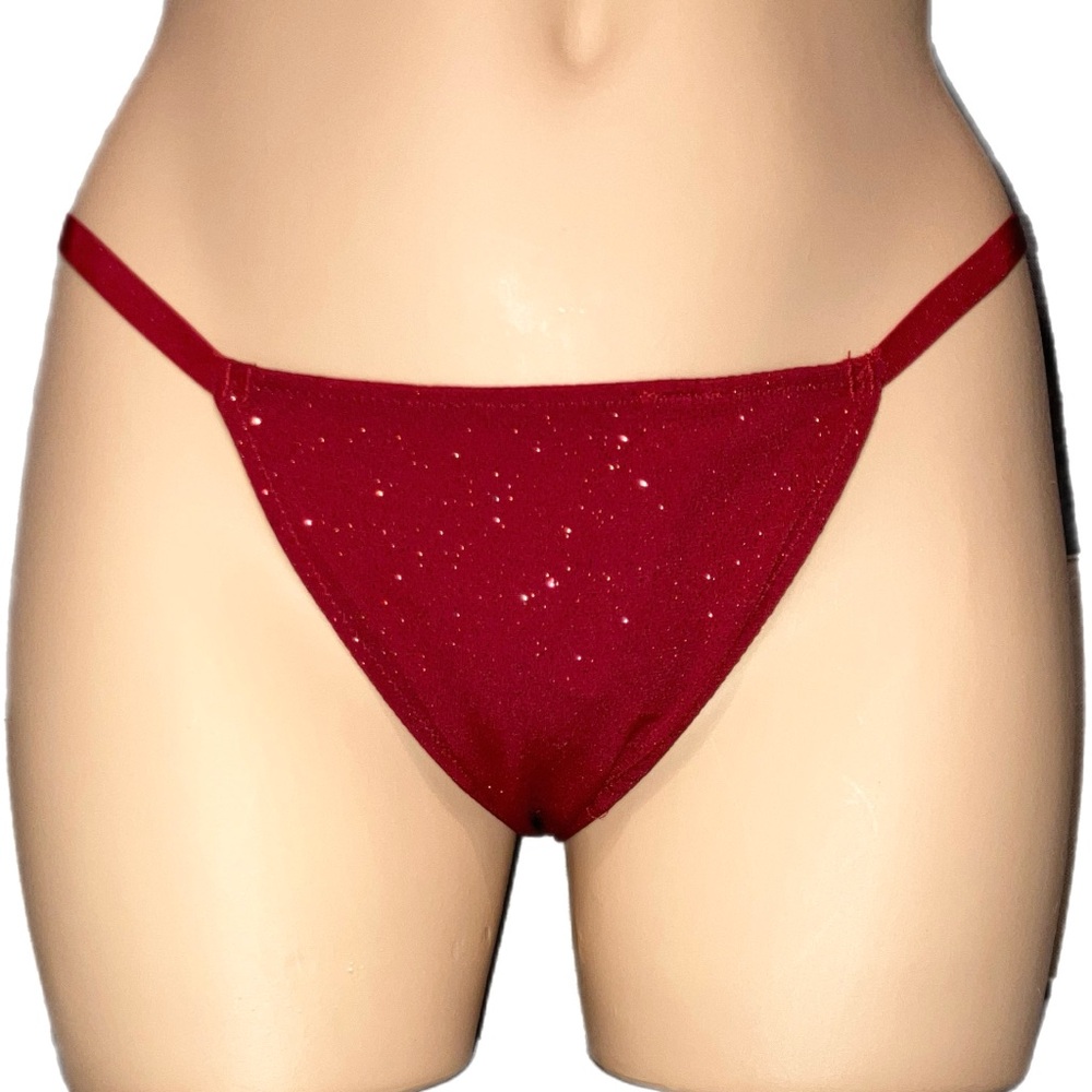 *3 for $30!* Victoria's Secret Very Sexy Red Glitter V-String Thong Panty S